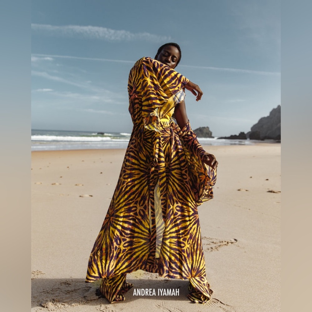 Andrea Iyamah Abstract Robe or Bathing Suit Coverup